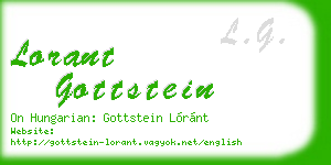 lorant gottstein business card